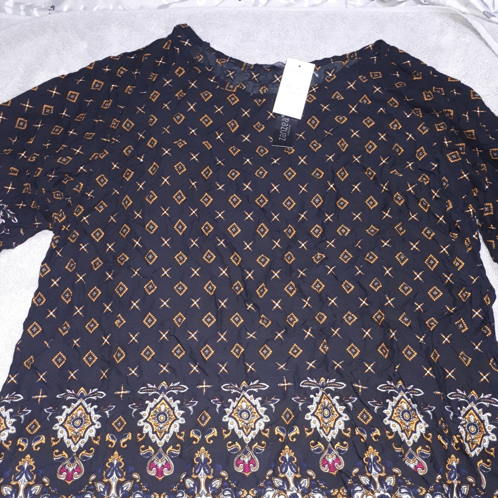 Ladies loose dress shirt plus size